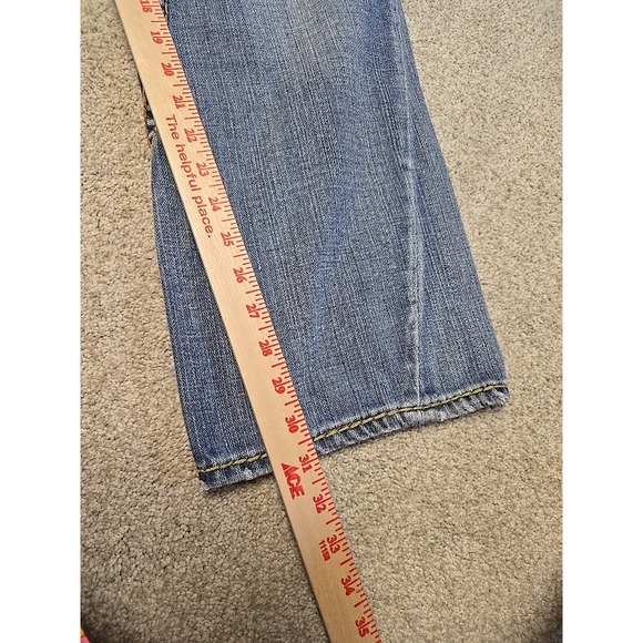 True Religion World Tour Joey  Super T Jeans‎ Womens 30x31 Thick Stitching Y2K - Picture 8 of 9
